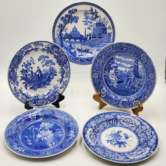 Spode Blue Room Collection - Set of 5 Collectible Plates - Picture 15 of 16